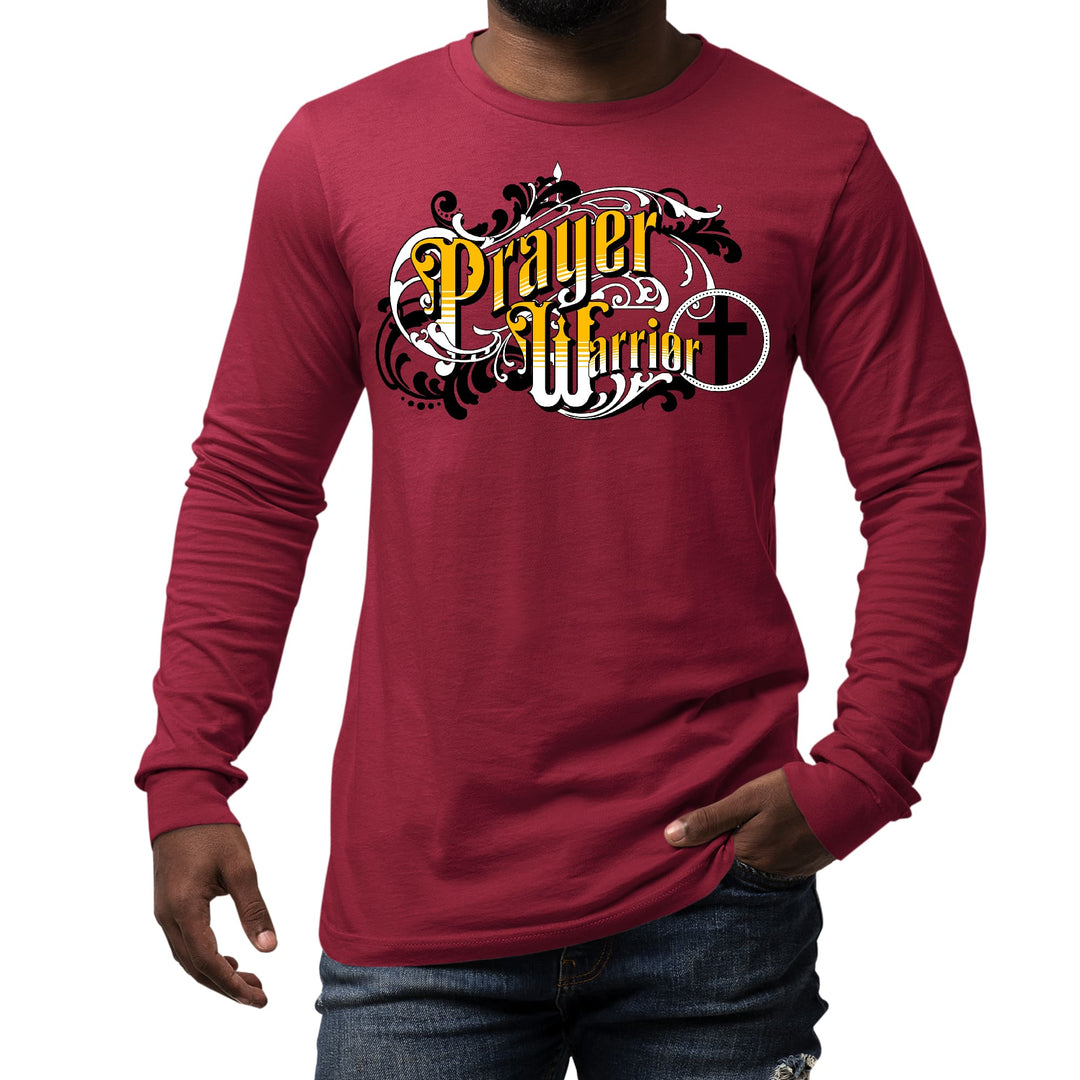 Mens Long Sleeve Graphic T-shirt Prayer Warrior Victorian Style - Unisex