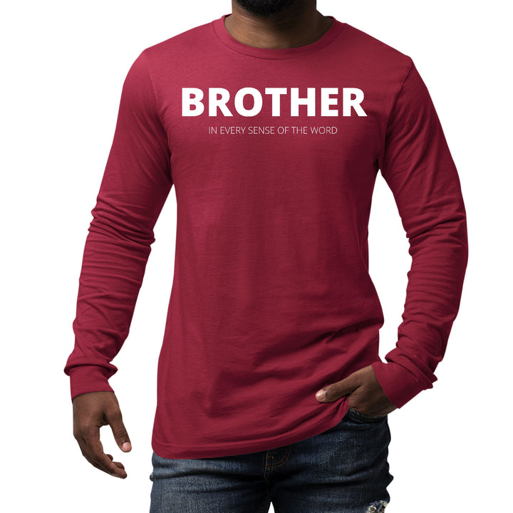 Mens Long Sleeve Graphic T-shirt Say it Soul Brother (in Every - Unisex