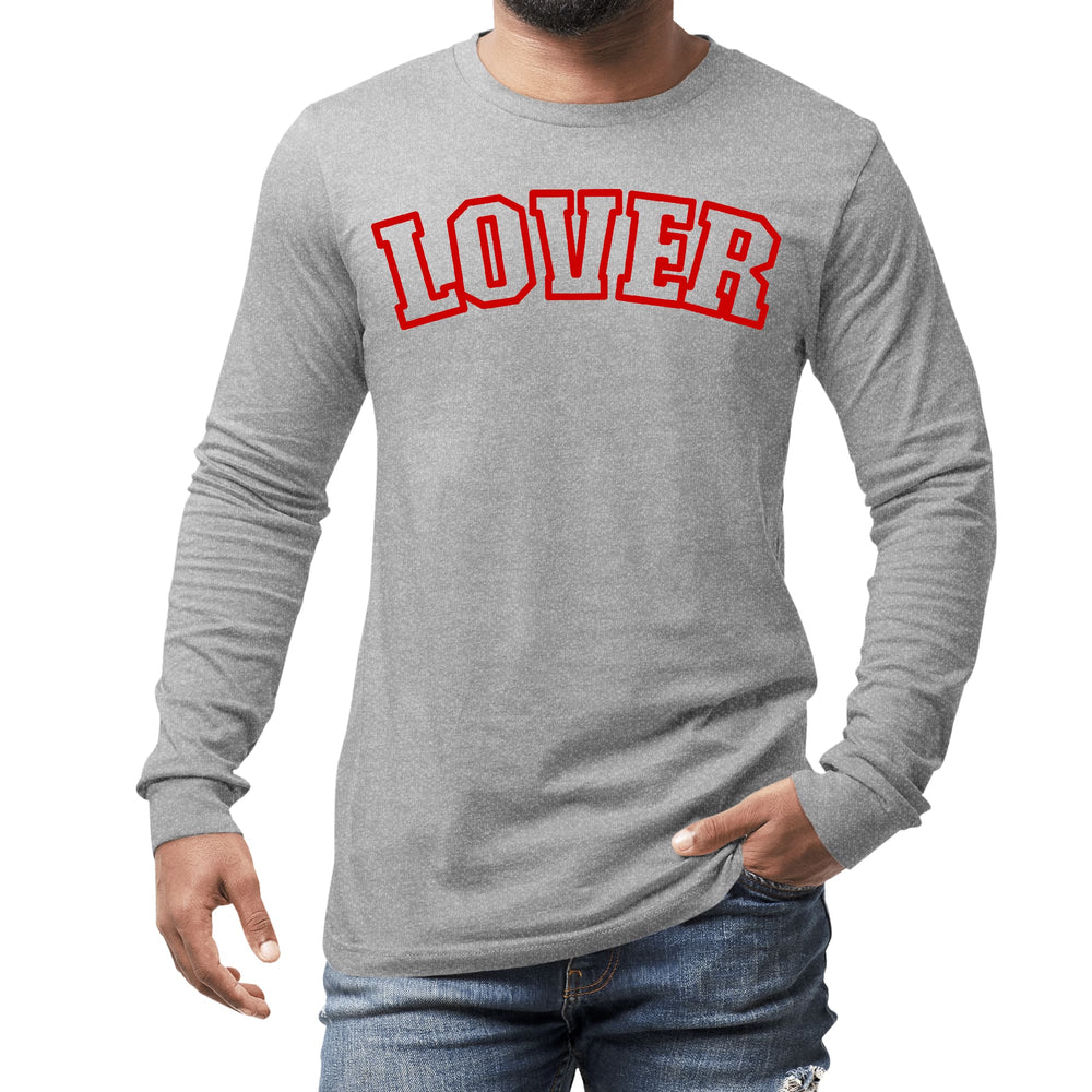 Mens Long Sleeve Graphic T-shirt Say it Soul Lover Red - Unisex | T-Shirts