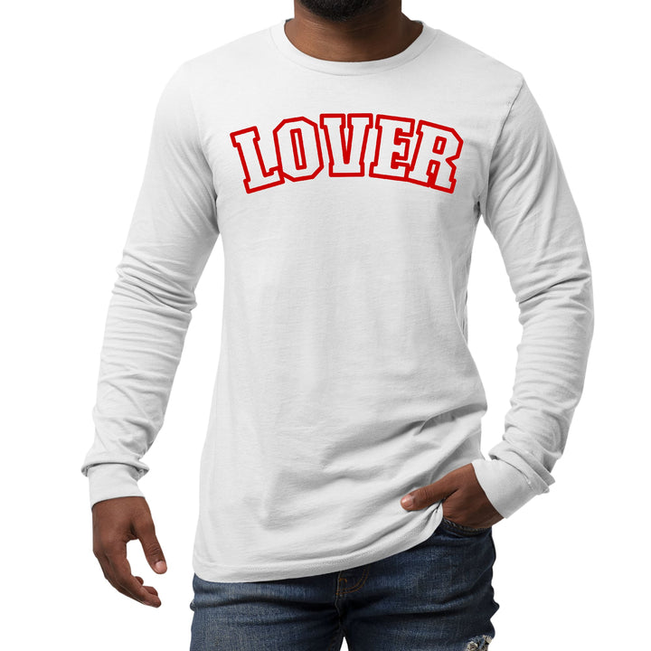 Mens Long Sleeve Graphic T-shirt Say it Soul Lover Red - Unisex | T-Shirts