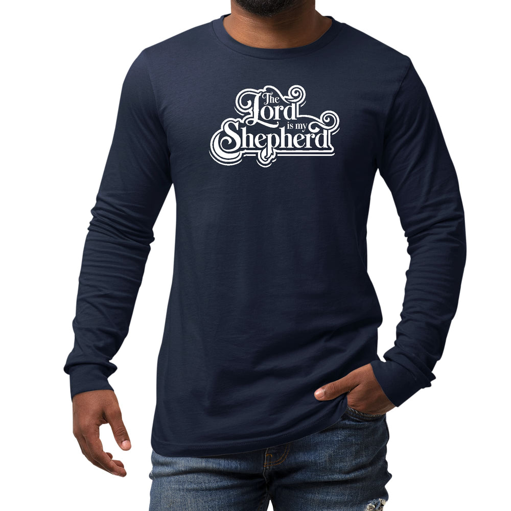 Mens Long Sleeve Graphic T-shirt the Lord is my Shepherd - Unisex | T-Shirts