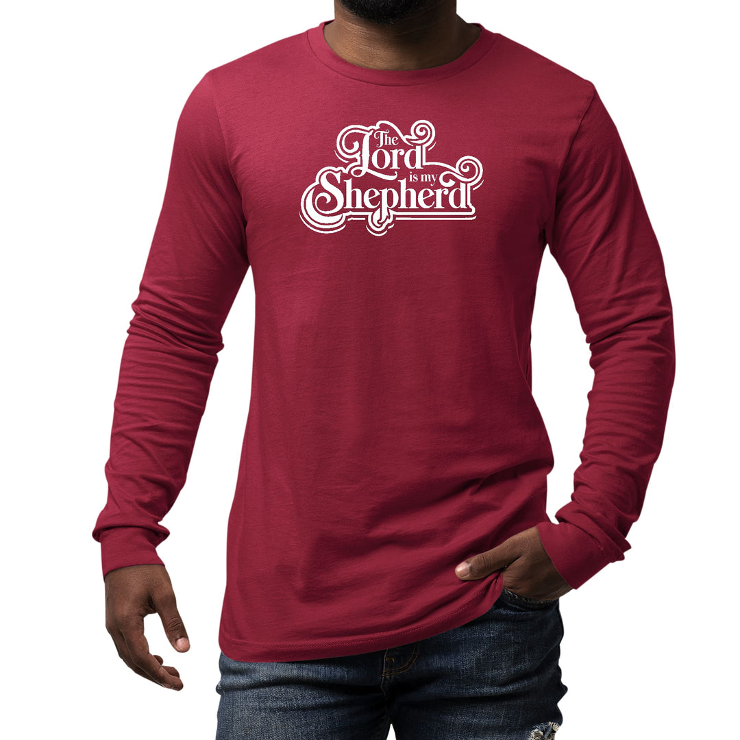 Mens Long Sleeve Graphic T-shirt the Lord is my Shepherd - Unisex | T-Shirts