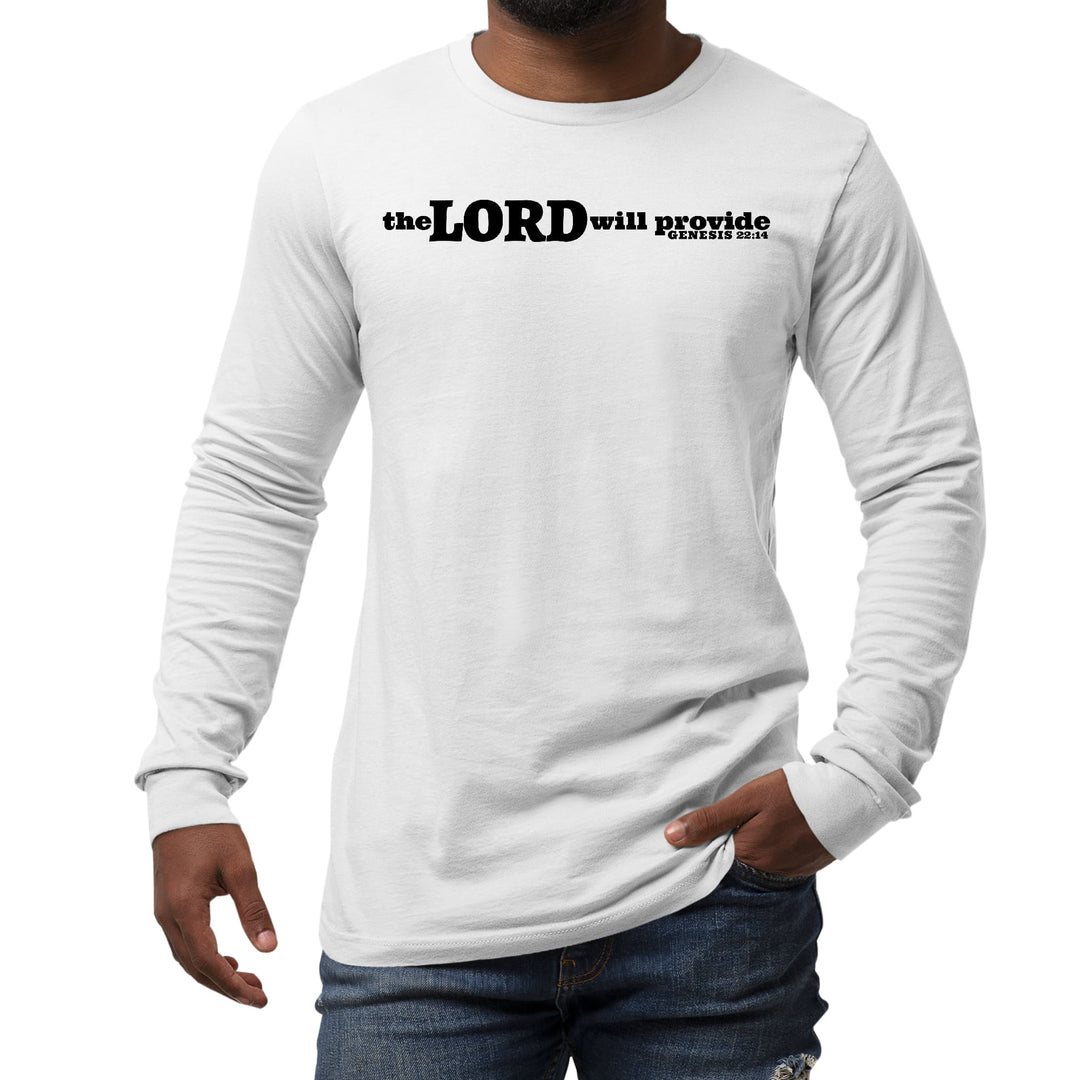 Mens Long Sleeve Graphic T-shirt the Lord will Provide Print - Unisex