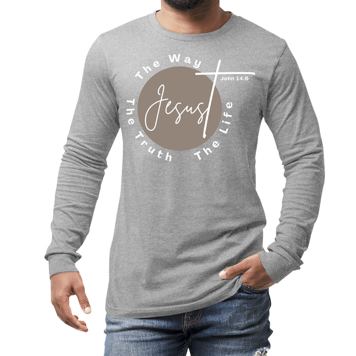 Mens Long Sleeve Graphic T-shirt the Truth the Way the Life - Unisex | T-Shirts