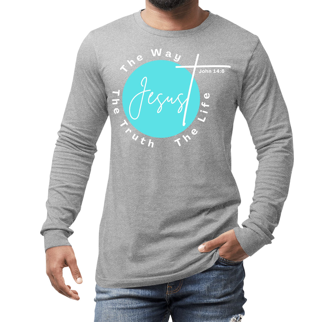 Mens Long Sleeve Graphic T-shirt the Truth the Way the Life - Unisex | T-Shirts