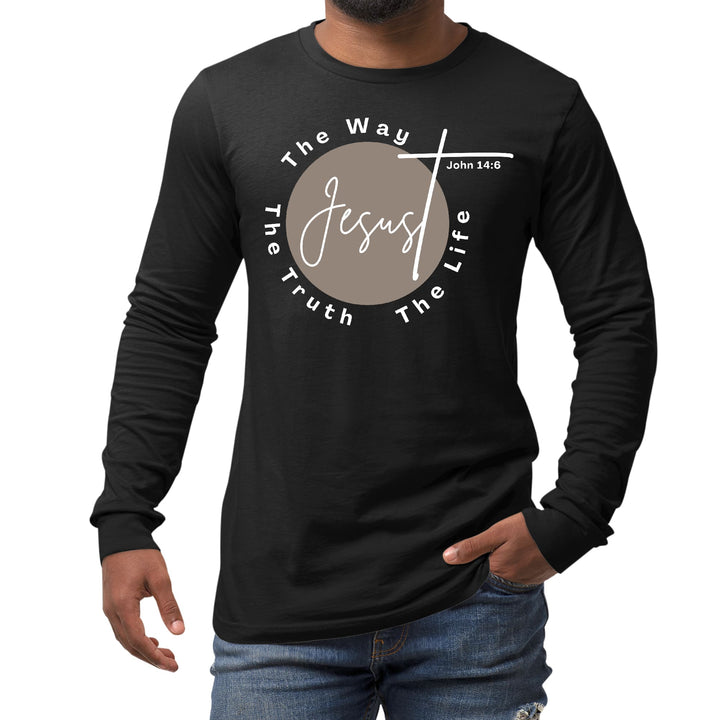 Mens Long Sleeve Graphic T-shirt the Truth the Way the Life - Unisex | T-Shirts