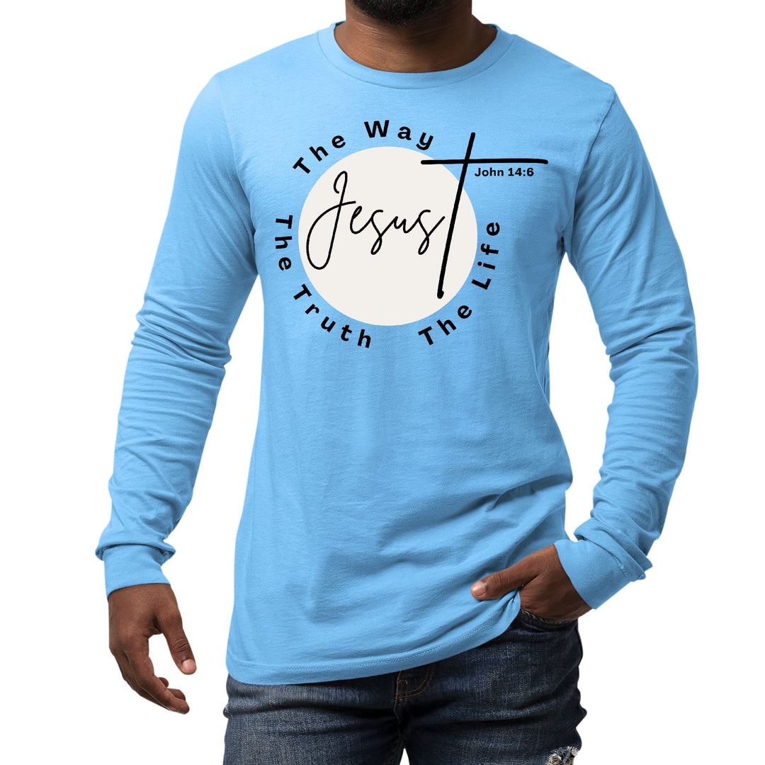 Mens Long Sleeve Graphic T-shirt the Truth the Way the Life - Unisex | T-Shirts