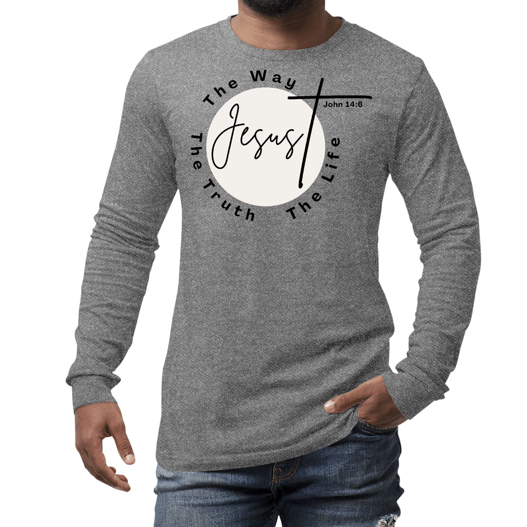 Mens Long Sleeve Graphic T-shirt the Truth the Way the Life - Unisex | T-Shirts