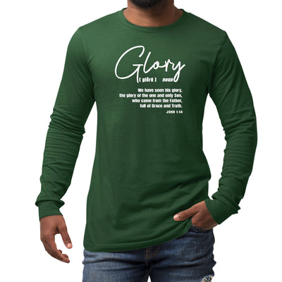 Mens Performance Long Sleeve T - shirt Glory - Christian Inspiration Unisex | T