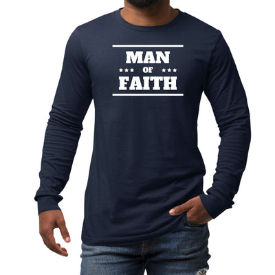 Mens Performance Long Sleeve T-shirt Man Of Faith - Unisex | T-Shirts | Long