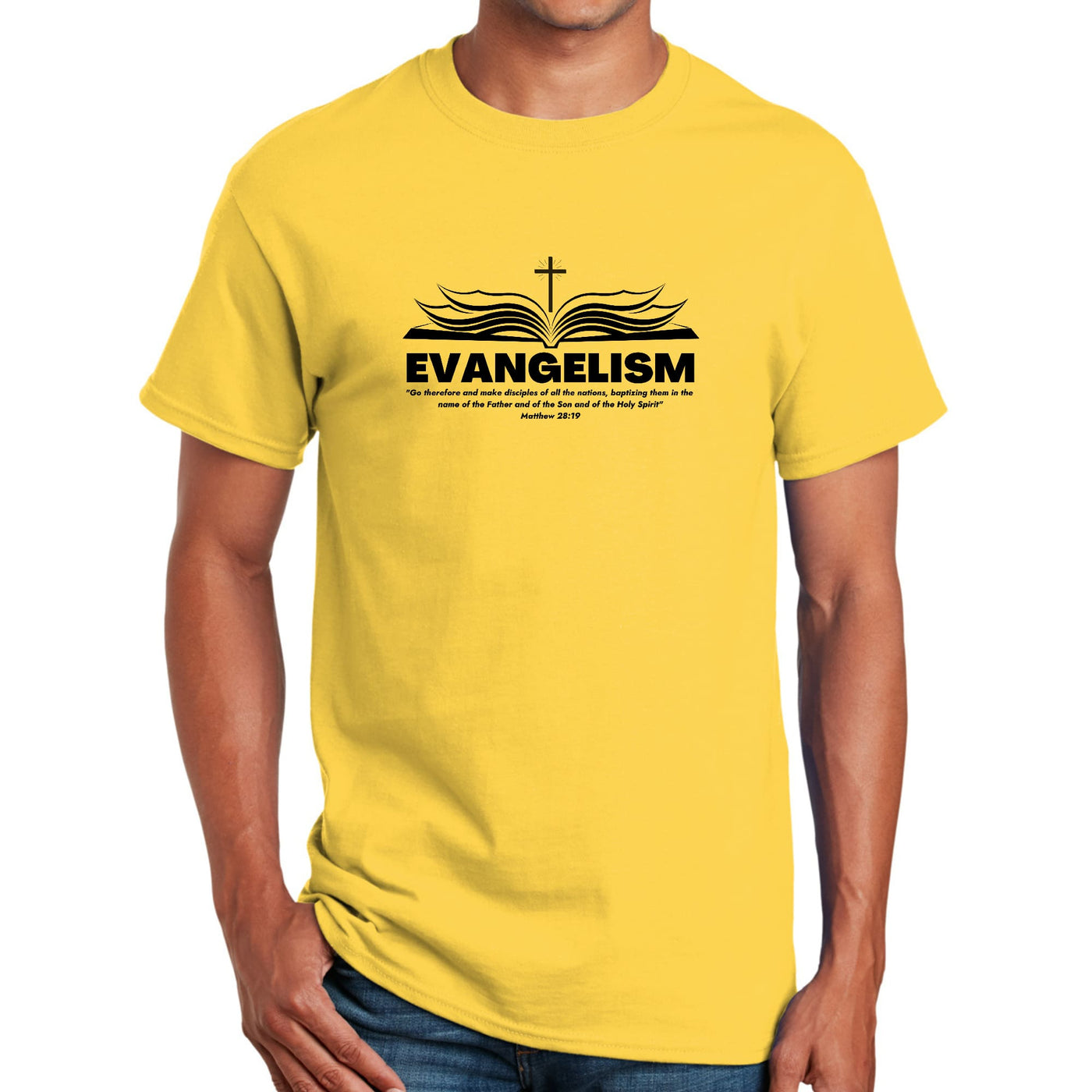 Mens Performance T - shirt Evangelism - Go Therefore And Make Disciples | T