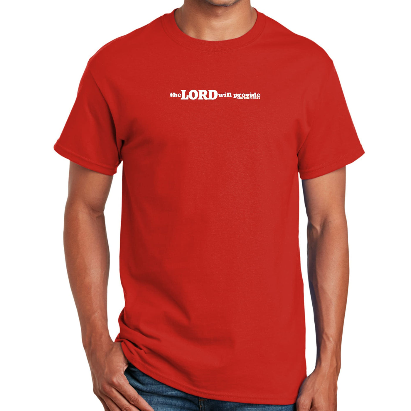 Mens Performance T-shirt The Lord Will Provide Print - T-Shirts