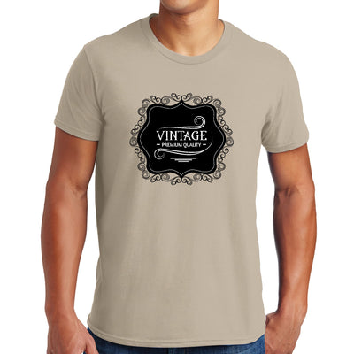 Mens Performance T - shirt Vintage Premium Quality Black White - T - Shirts