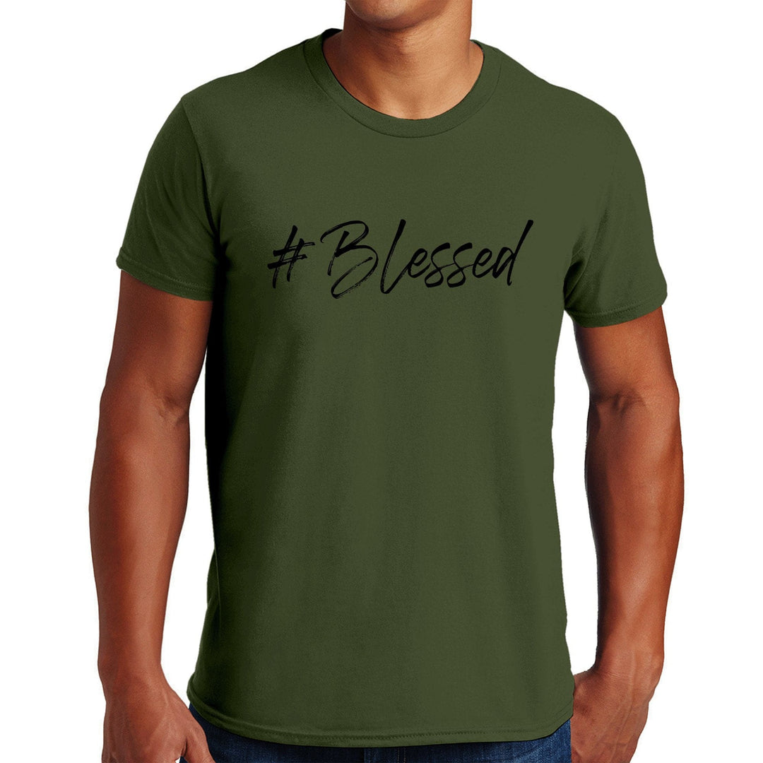 Mens Short Sleeve Graphic T-shirt #blessed - Mens | T-Shirts | Front/Back