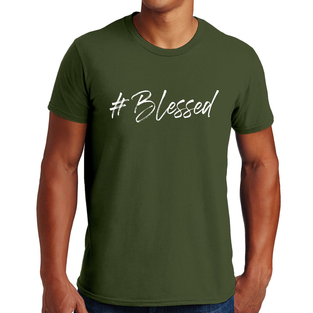 Mens Short Sleeve Graphic T-shirt #blessed - Mens | T-Shirts | Front/Back