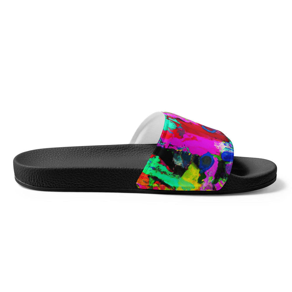 Mens Slide Sandals - Multicolor Abstract Expression Pattern 2 - Mens | Slides