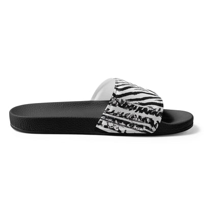 Mens Slide Sandals Native Black And White Abstract Pattern - Mens | Slides