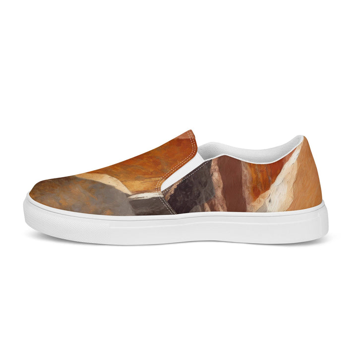 Mens Slip-on Canvas Shoes Abstract Stone Pattern 59731