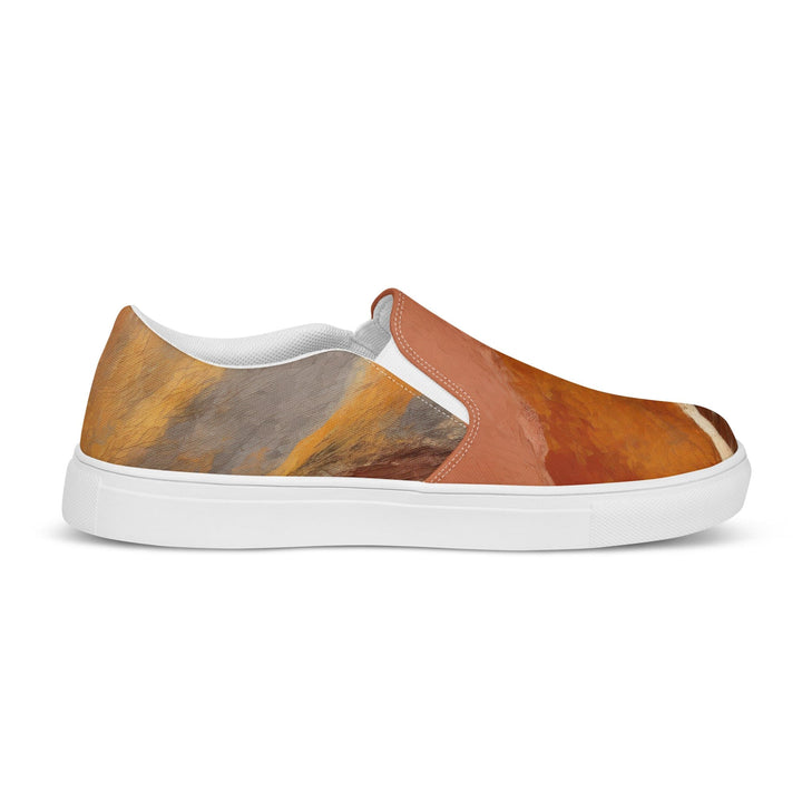 Mens Slip-on Canvas Shoes Abstract Stone Pattern 59731