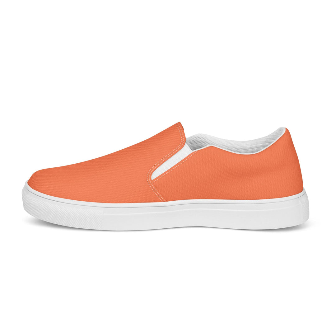 Mens Slip-on Canvas Shoes Coral Orange Red