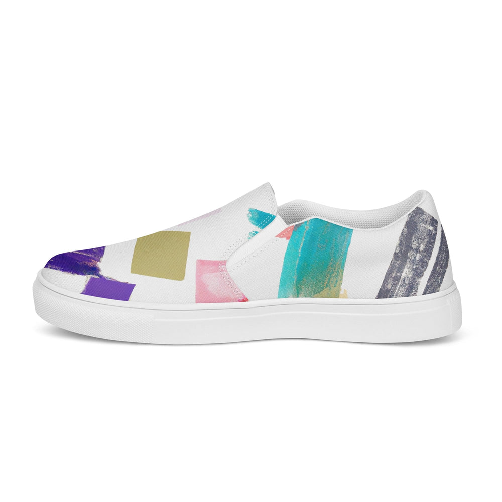 Mens Slip-on Canvas Shoes Pastel Pattern