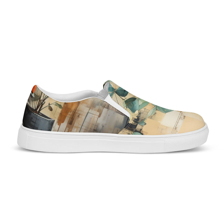 Mens Slip-on Canvas Shoes Rustic Botanical Plants