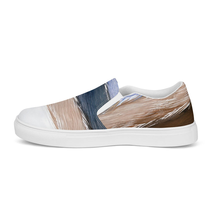 Mens Slip-on Canvas Shoes Rustic Hues Pattern