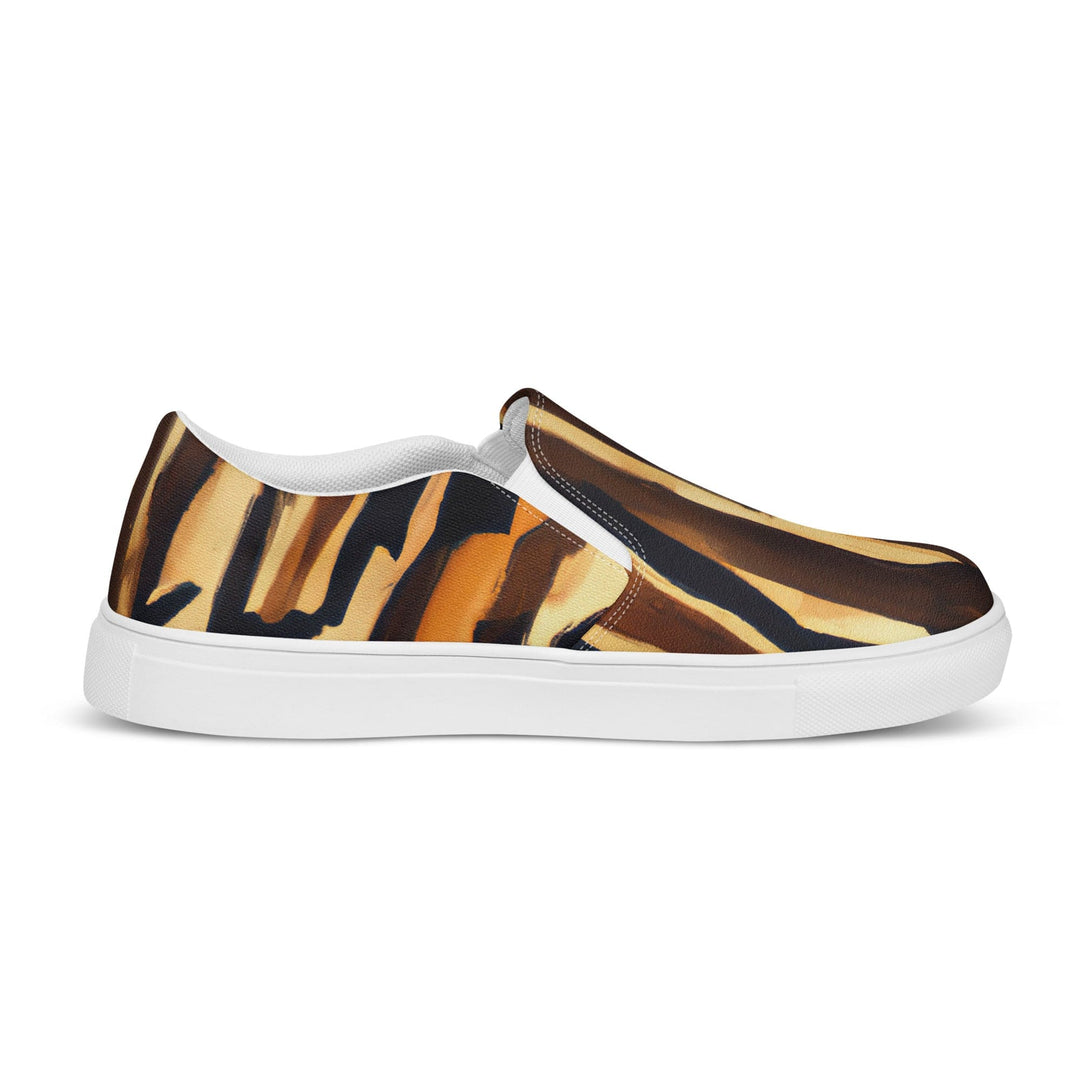 Mens Slip-on Canvas Shoes Zorse Geometric Print Pattern