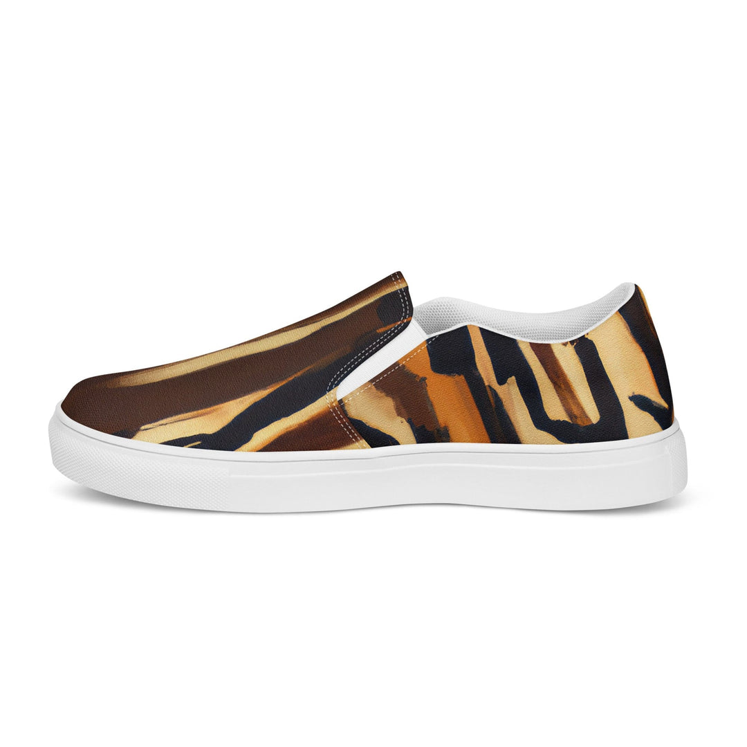 Mens Slip-on Canvas Shoes Zorse Geometric Print Pattern