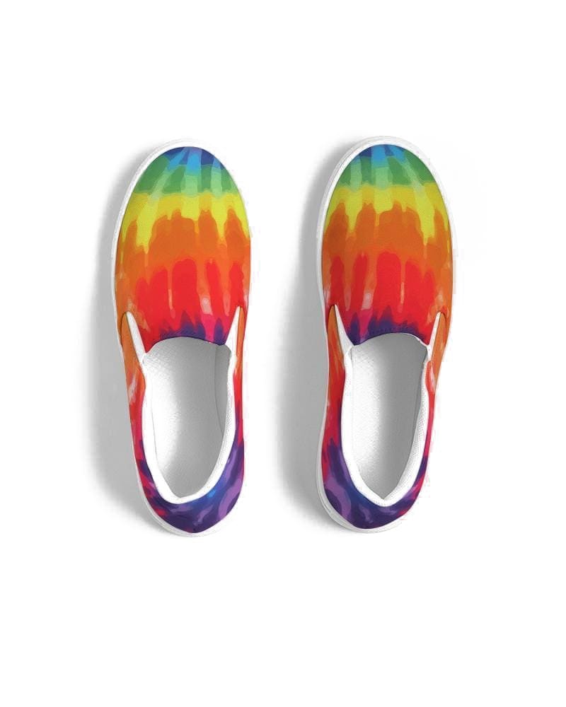 Mens Sneakers Multicolor Tie-dye Low Top Canvas Slip-on Sports Shoes - Wiy475