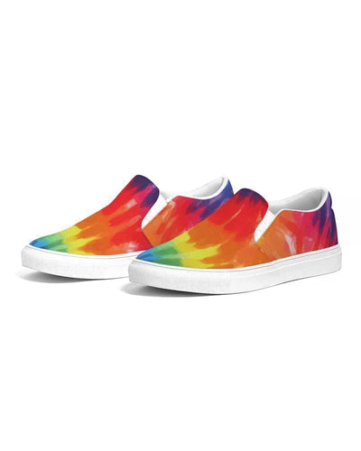 Mens Sneakers Multicolor Tie-dye Low Top Canvas Slip-on Sports Shoes - Wiy475
