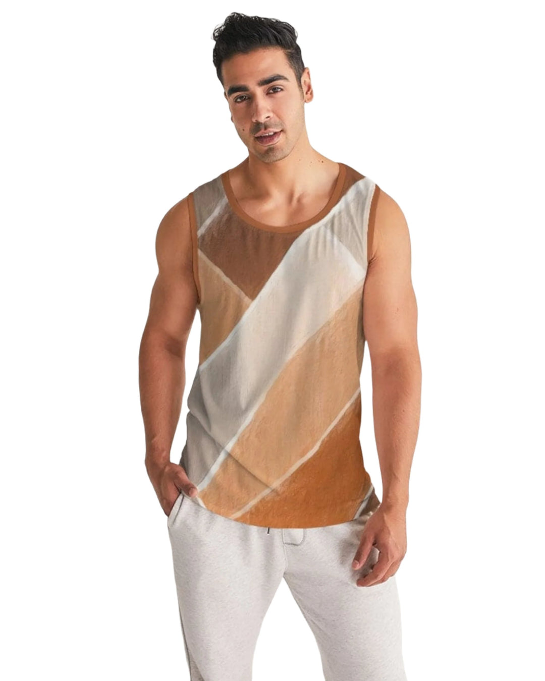 Mens Sport Tank Top Abstract Stone Pattern - Mens | Tank Tops | AOP