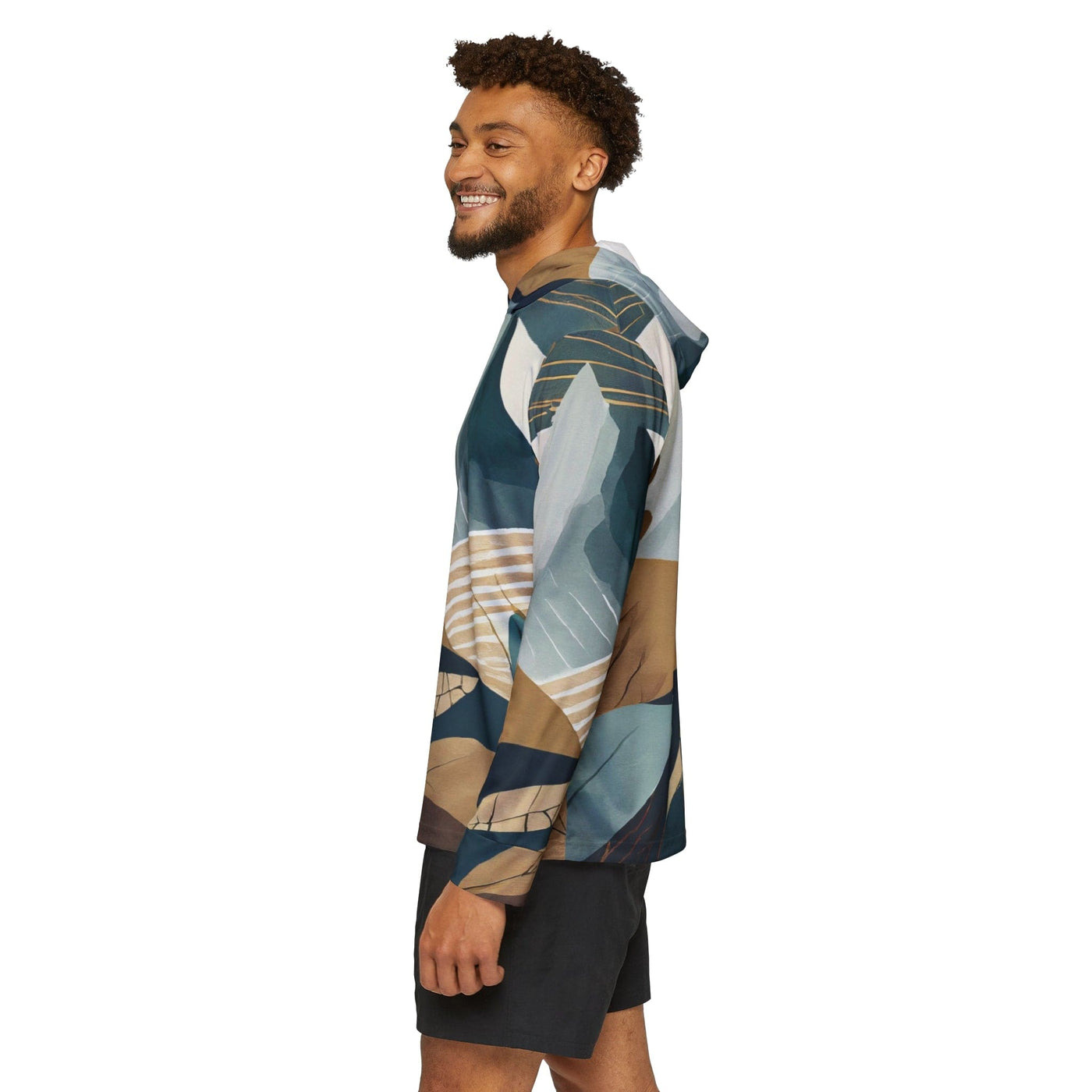 Mens Sports Graphic Hoodie Boho Style Print 3698 - All Over Prints