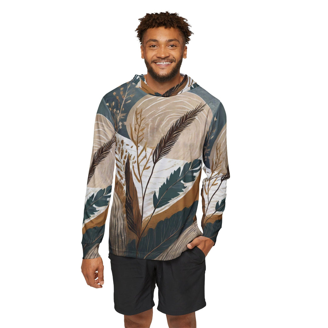 Mens Sports Performance Graphic Hoodie - Boho Style Print 84276 - Mens