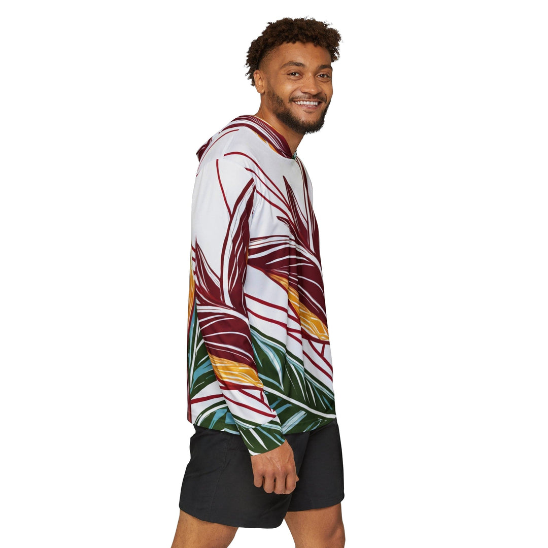 Mens Sports Graphic Hoodie Floral Line Art Print 8330 - Mens | Hoodies | AOP