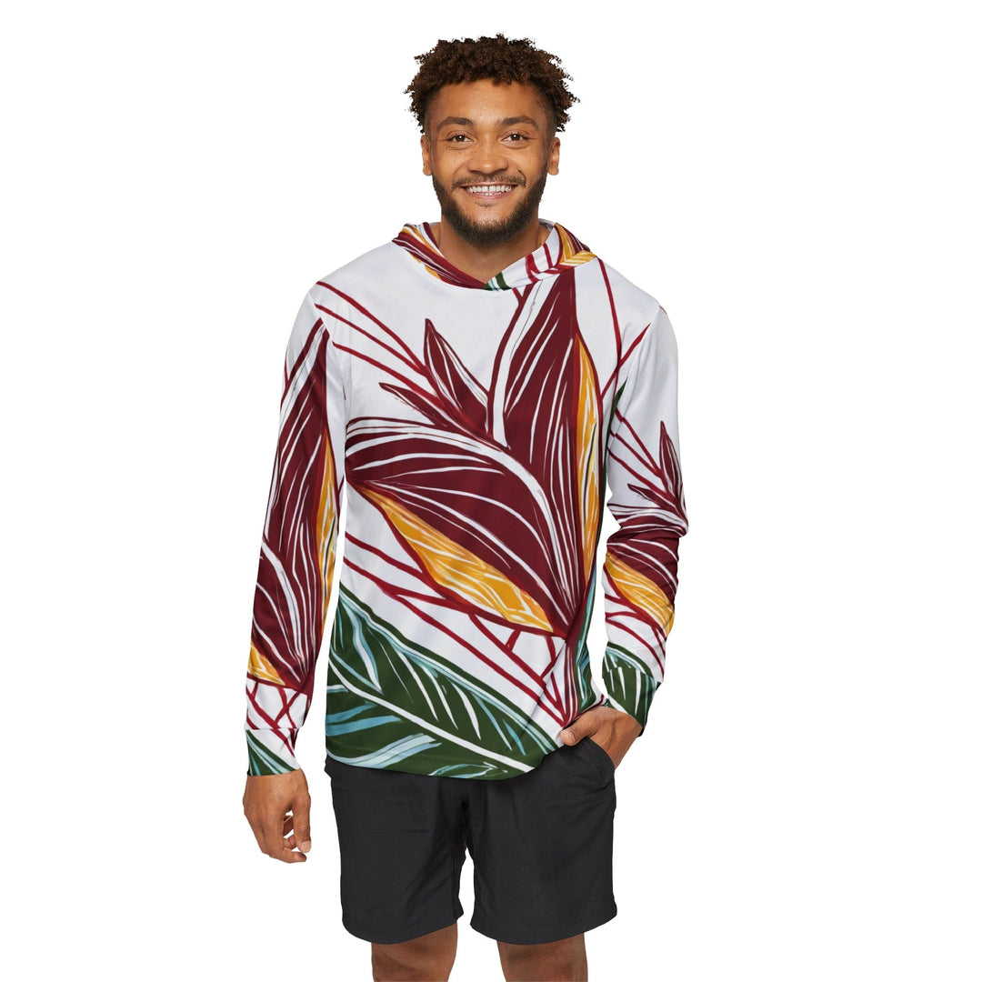 Mens Sports Graphic Hoodie Floral Line Art Print 8330 - Mens | Hoodies | AOP