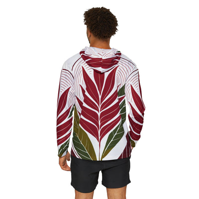 Mens Sports Graphic Hoodie Floral Line Art Print 8333 - All Over Prints