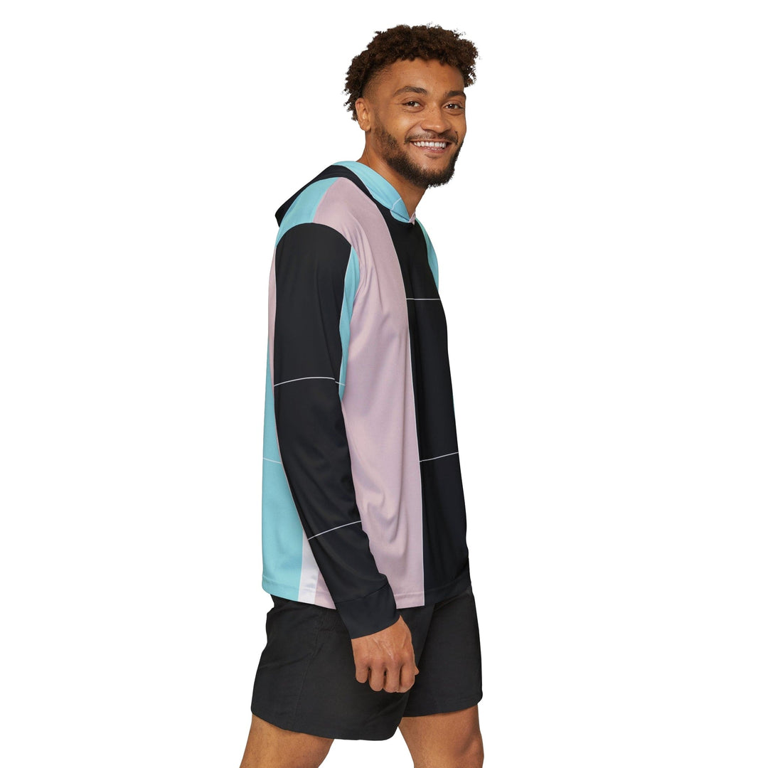 Mens Sports Graphic Hoodie Pastel Colorblock Pink/black/blue - Mens | Hoodies