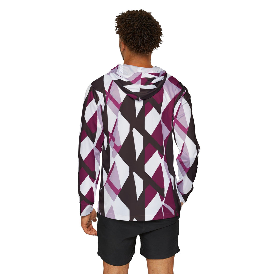 Mens Sports Graphic Hoodie Pink Mauve Pattern - Mens | Hoodies | AOP