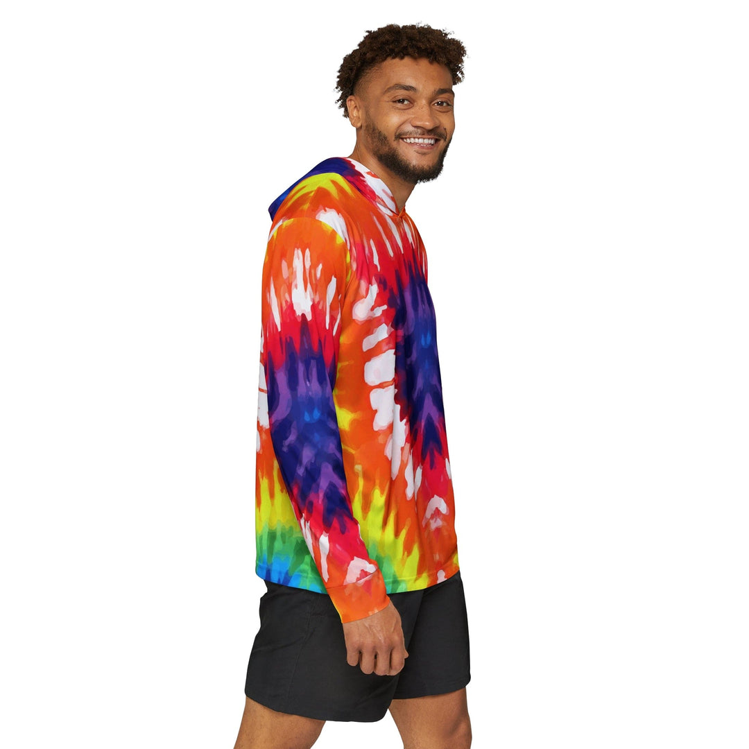 Mens Sports Graphic Hoodie Psychedelic Rainbow Tie Dye - Mens | Hoodies | AOP