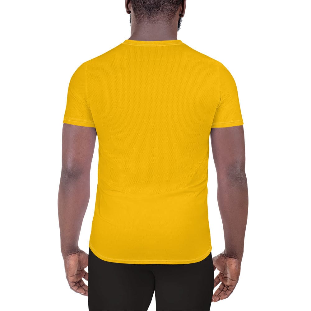 Mens Stretch Fit Athletic Sports T-shirt - Golden Yellow