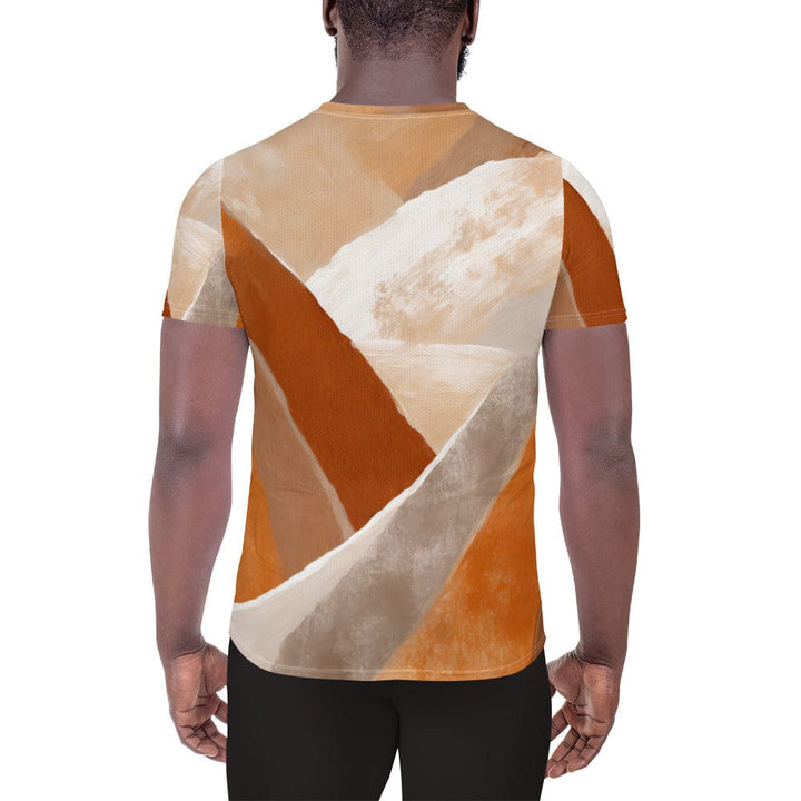 Mens Stretch Fit Athletic Sports T-shirt - Boho Watercolor Print
