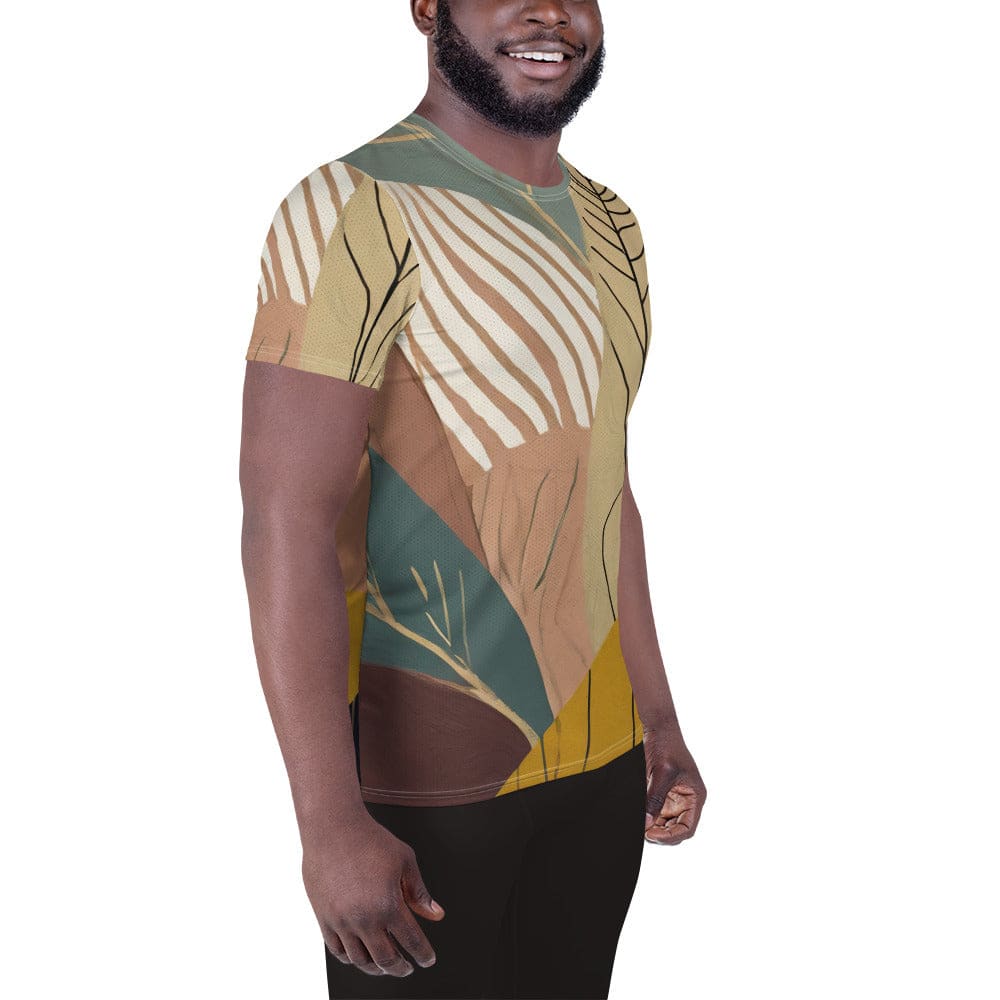 Mens Stretch Fit Athletic Sports T-shirt - Boho Style Print
