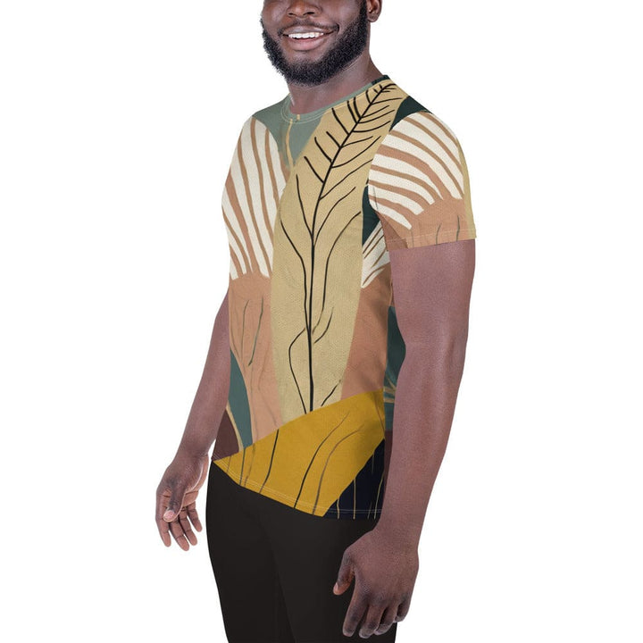 Mens Stretch Fit Athletic Sports T-shirt - Boho Style Print
