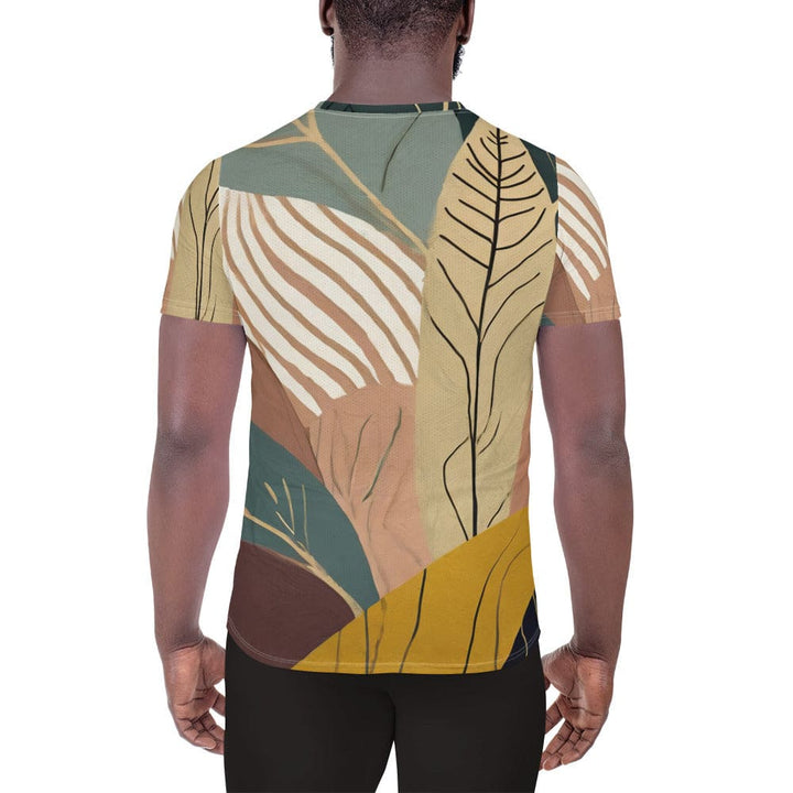 Mens Stretch Fit Athletic Sports T-shirt - Boho Style Print