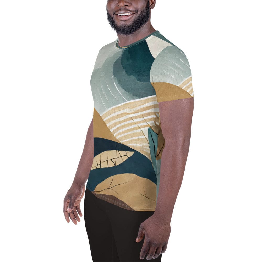 Mens Stretch Fit Athletic Sports T-shirt - Boho Style Print 3