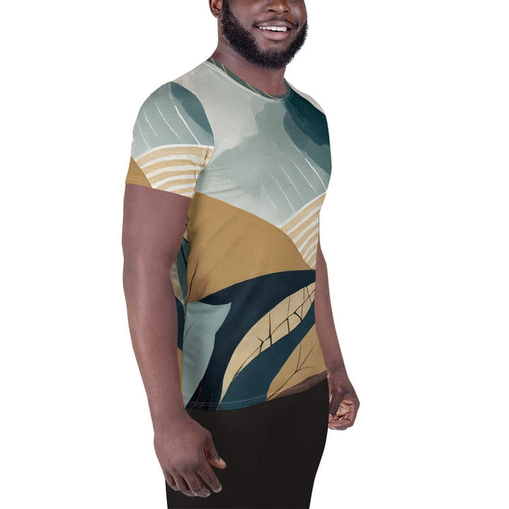 Mens Stretch Fit Athletic Sports T-shirt - Boho Style Print 3