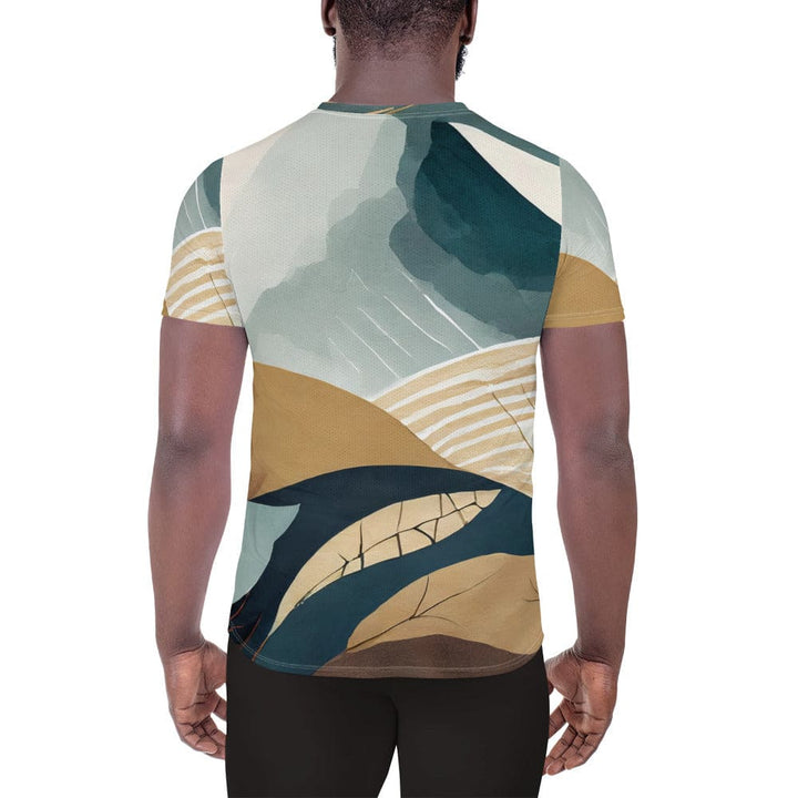 Mens Stretch Fit Athletic Sports T-shirt - Boho Style Print 3