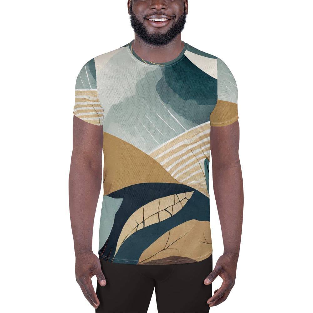 Mens Stretch Fit Athletic Sports T-shirt - Boho Style Print 3
