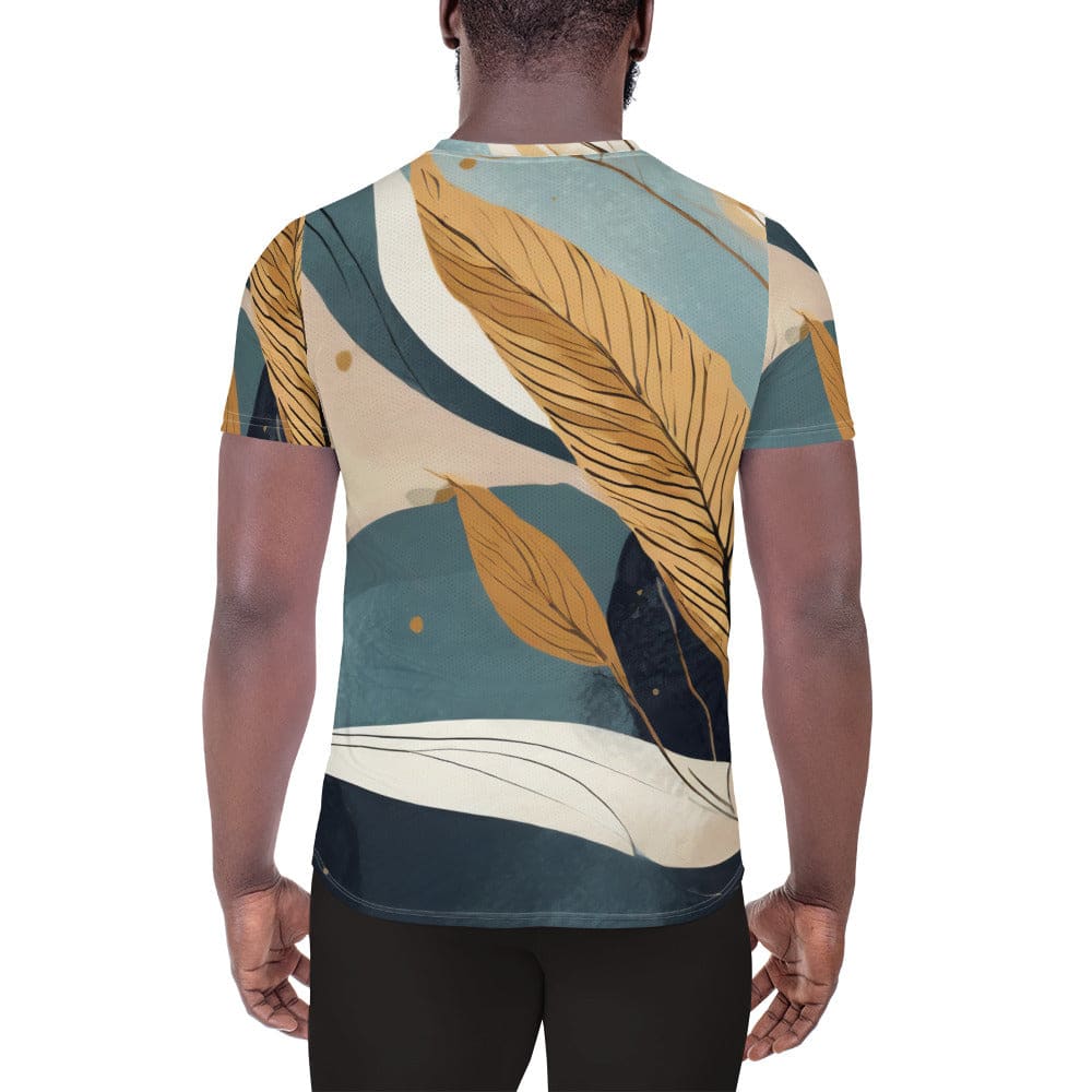 Mens Stretch Fit Athletic Sports T-shirt - Boho Style Print